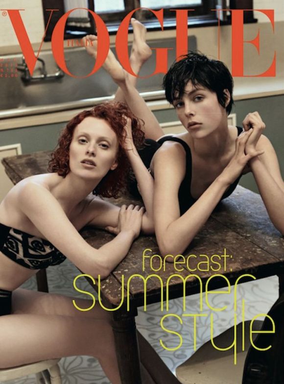Karen Elson e Edie Campbell por Steven Meisel para a Vogue Itália maio 2013  