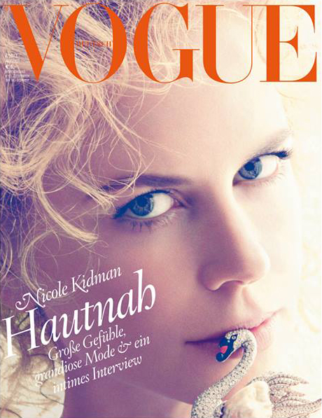 Nicole Kidman por Camilla Åkrans & Patrick Demarchelier para a Vogue Alemanha agosto 2013