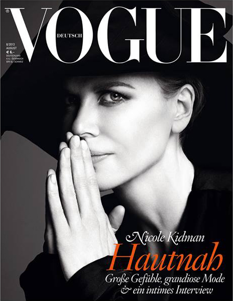 Nicole Kidman por Camilla Åkrans & Patrick Demarchelier para a Vogue Alemanha agosto  2013 