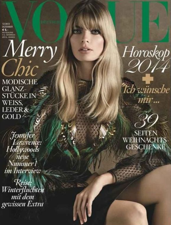 Julia Stegner por Giampaolo Sgura para a Vogue Alemanha Dezembro 2013 