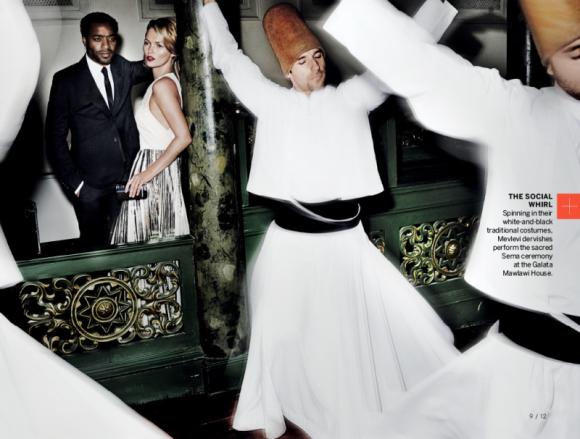 Kate Moss e Chiwetel Ejiofor por Mario Testino para a Vogue US dezembro 2013