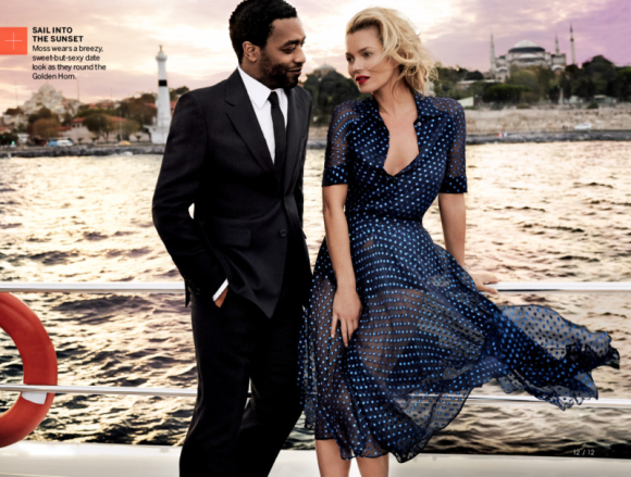 Kate Moss e Chiwetel Ejiofor por Mario Testino para a Vogue US dezembro 2013